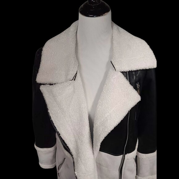 Vintage look Suede and Sherpa Coat Leola Brand - Picture 6 of 6